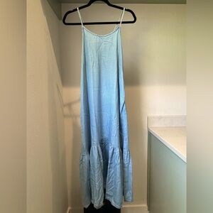 NWT Reistor Tencel Light Blue Maxi Dress, XS
